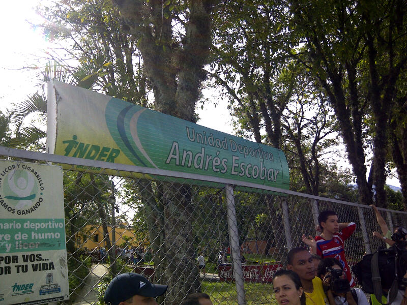 The location of England's first training session in Colombia.
